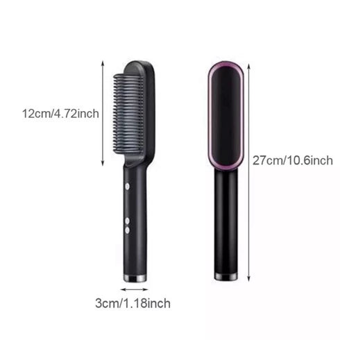 Escova alisadora bivolt 5 em 1   alisa, hidrata, modela, alinha e anti frizz