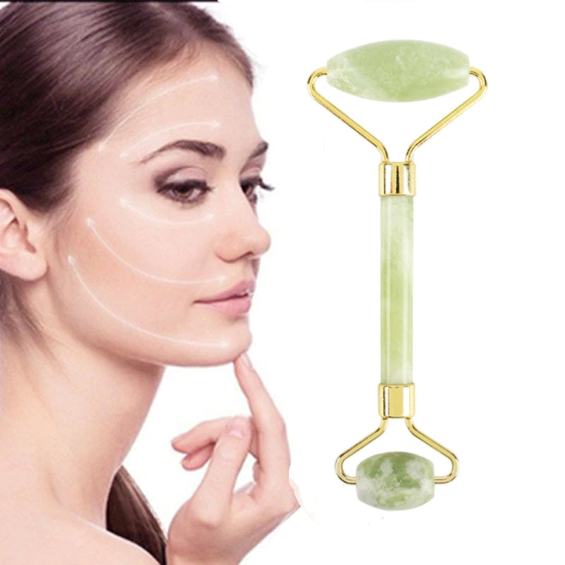 Rolinho Para Massagem Liberação Miofascial Pedra de Jade Massoterapia