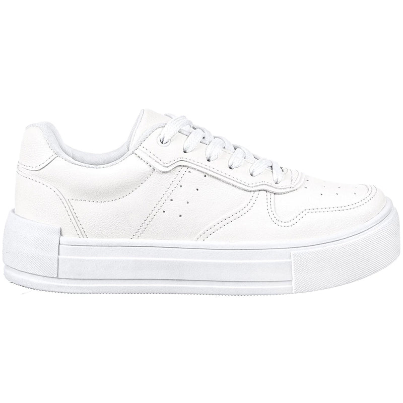 Tenis Casual Branco Feminino Retrocore Com Recortes Retrô Neutro Confortável Lançamento Original Moda Gigil
